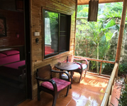Bamboo hut balcony